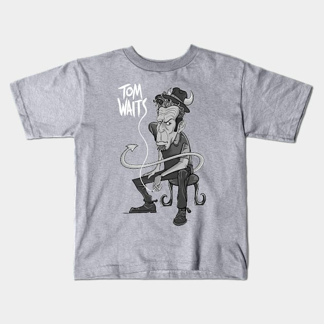 Tom Waits Kids T-Shirt by CosmicAngerDesign